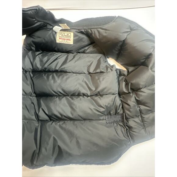 Vintage 80s Walls Blizzard-Pruf Insulated Outerwear Down Puffer Vest Black 46R - Picture 6 of 11